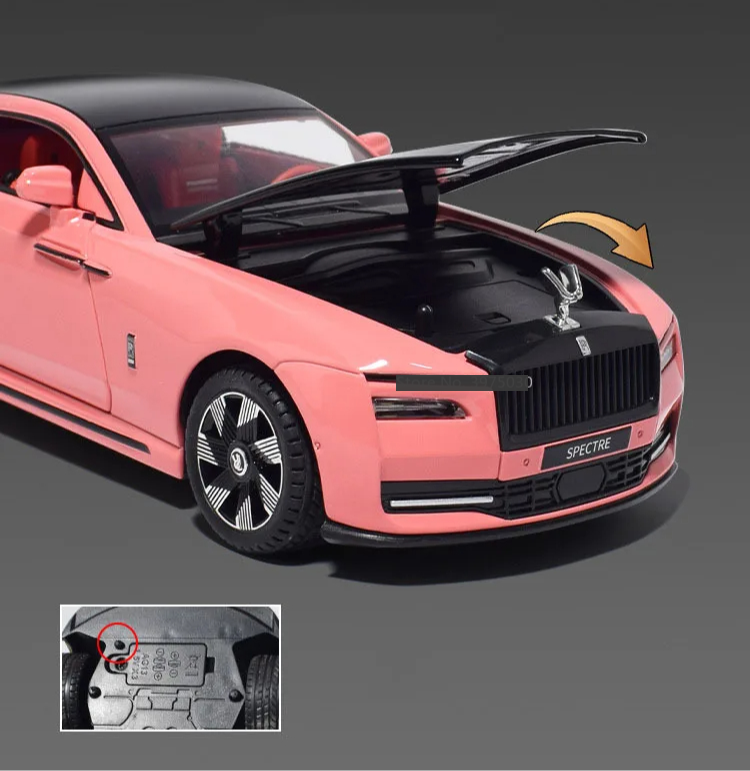 Rolls Royce Spectre Pink With Light & Sound Effects 1:24 image 3