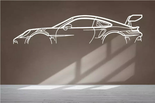 Porsche 911 GT3 Silhouette Wall Vinyl Decal Sticker - 5 sizes & 2 colours image 1