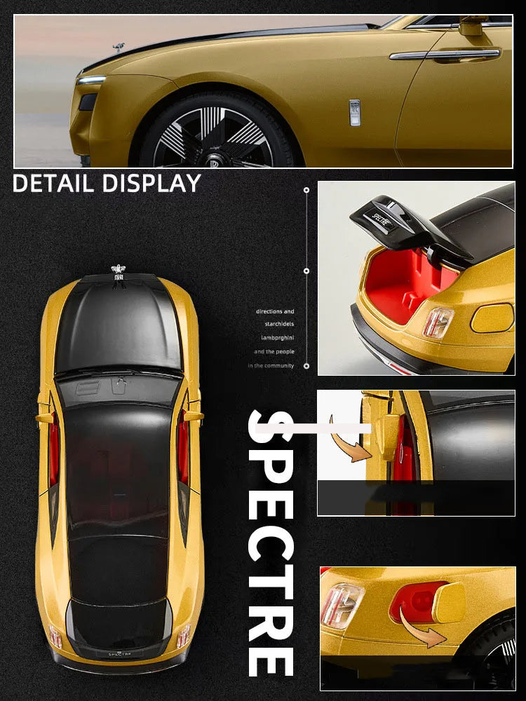 Rolls Royce Spectre Black With Light & Sound Effects 1:24 image 3