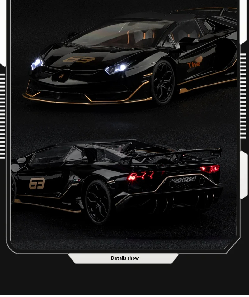 Lamborghini SVJ 63 Black Hidden Edition 1:18 Model Car image 2
