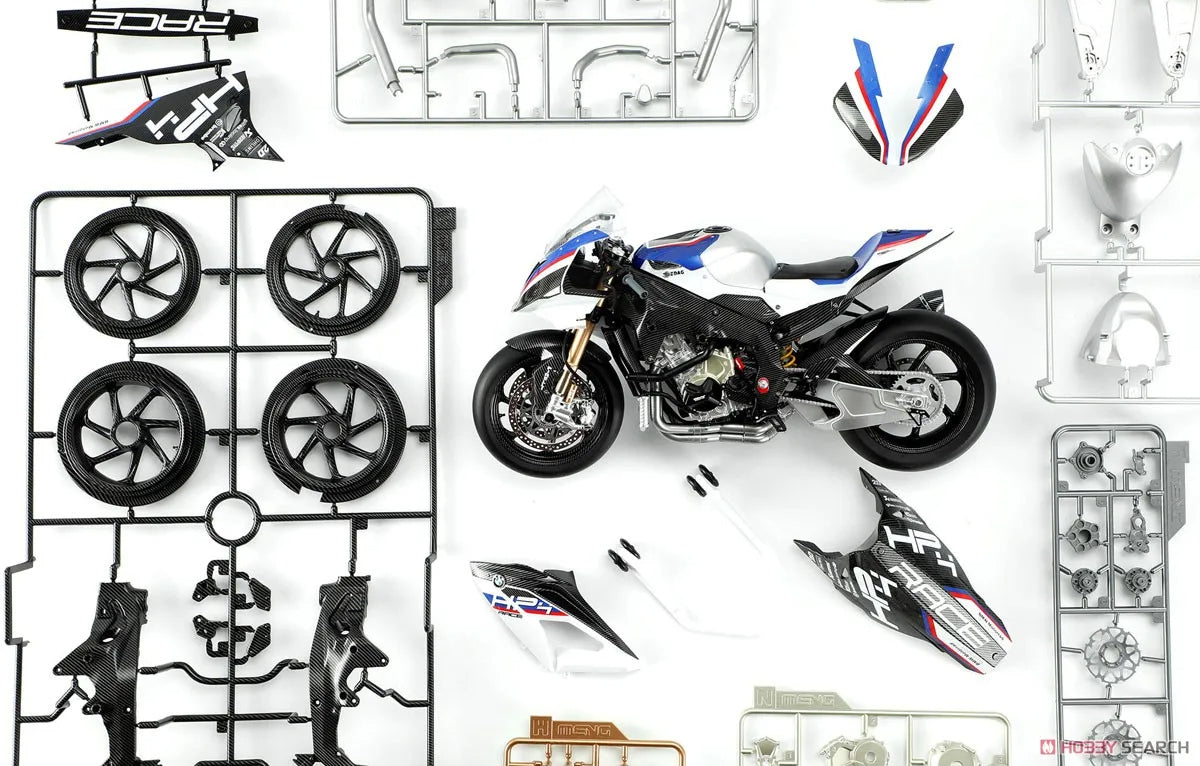 MENG MT-004S BMW HP4 1/9 Scale Motorcycle Series Pre-coloured Edition Model Kit image 9