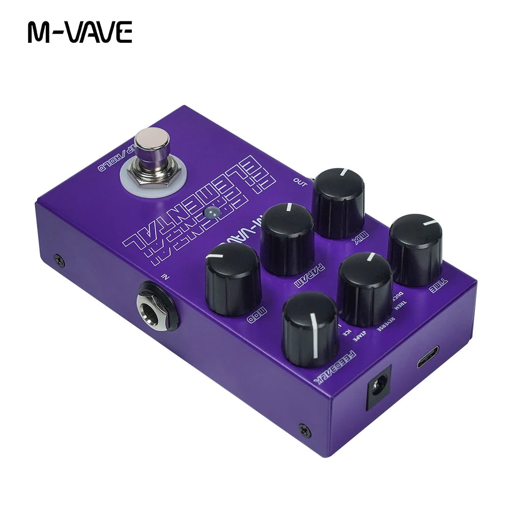 M-Vave Elemental Digital Delay Pedal 9 Different Delay Guitar Effects image 2