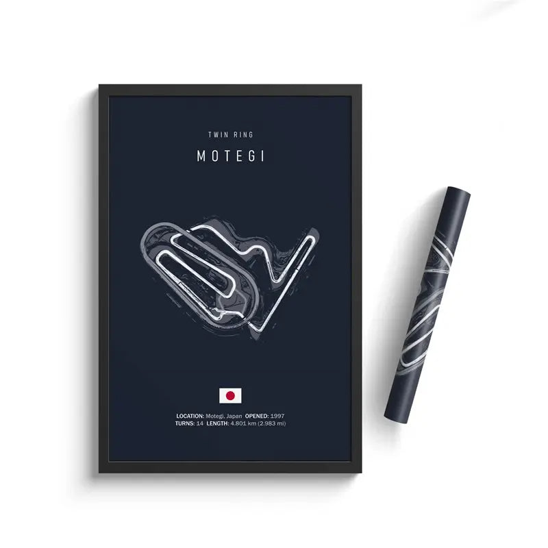 MOTEGI F1 Track Circuit Wall Art Aesthetic Motorsport Race Poster : No frame image 0