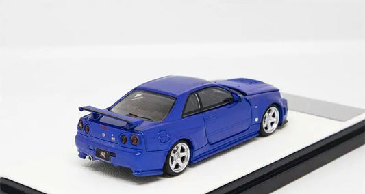 Nissan GTR R34 Time Micro Fast & Furious 1:64 Blue Model Car image 1