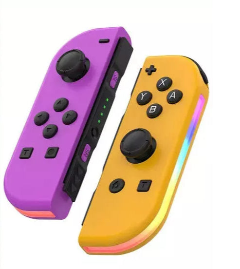 Purple & Orange Switch Joy-Cons RGB LED Lights image 1