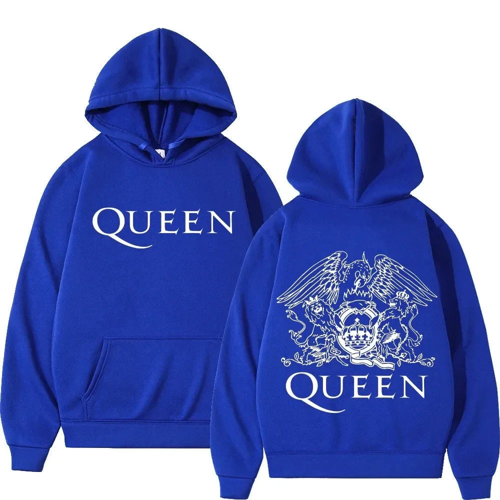 Queen Rock band Unisex Pullover Hoodie Blue image 0