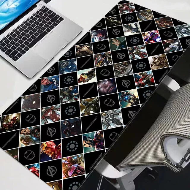 Superheroes Diamond Pattern Gaming Desk mat image 0