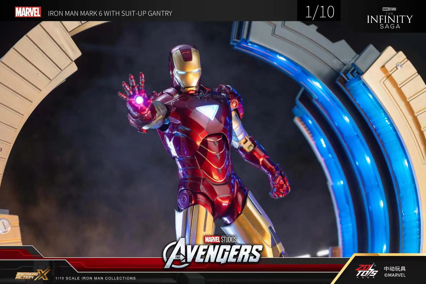 Iron Man MK6 Suit Up Gantry Action Figure ZD Toys image 5