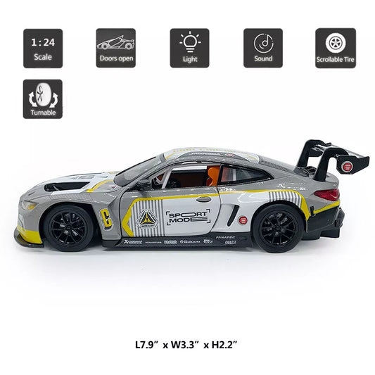 BMW M4 GT3 Grey 1:24 image 1