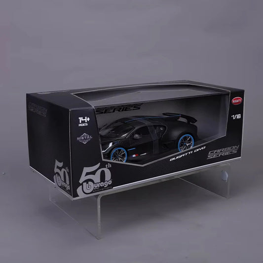 Bburago  Bugatti Divo 1:18  50th Anniversary Carbon Series Model Car image 1