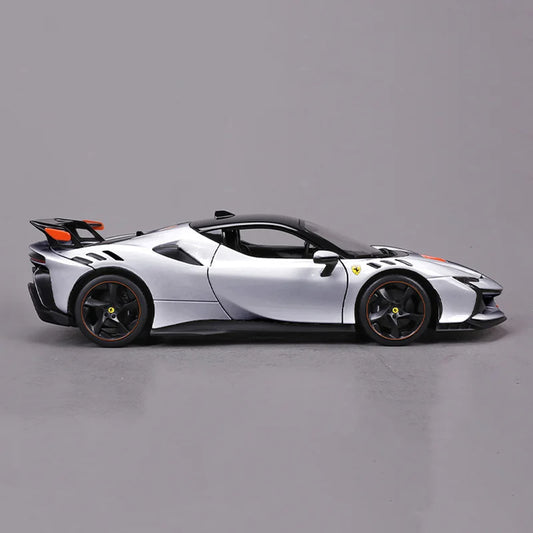 Bburago Ferrari SF90 XX White Stradale 1:18 Diecast Model Car image 1