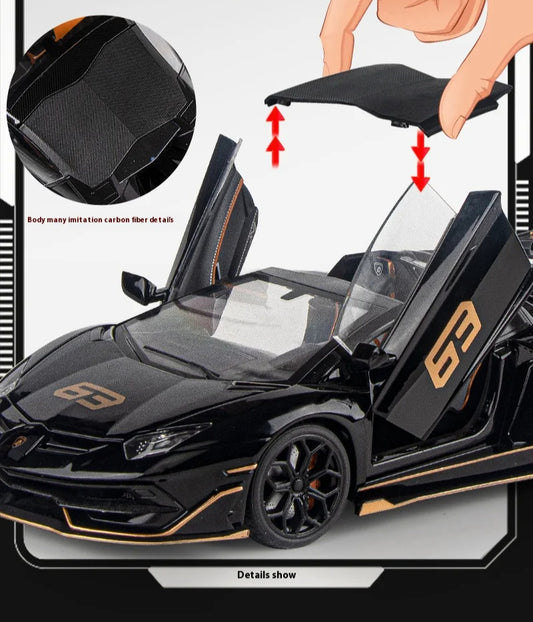 Lamborghini SVJ 63 Black Hidden Edition 1:18 Model Car image 1