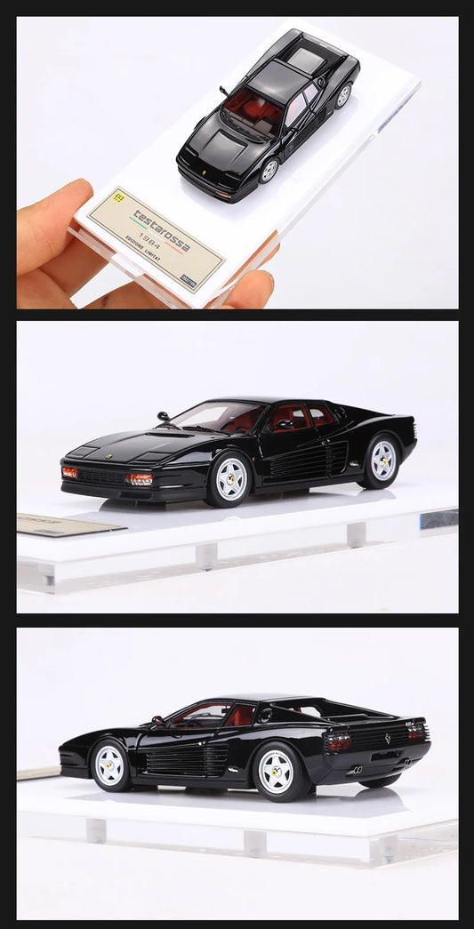 DMH 1:64 Testarossa Black Resin Model Car Limited Edition image 1