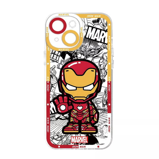 Superhero Iron Cartoon Design Transparent Case for Apple Iphone image 0