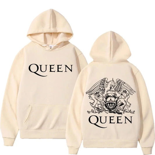 Queen Rock band Unisex Pullover Hoodie Beige image 0