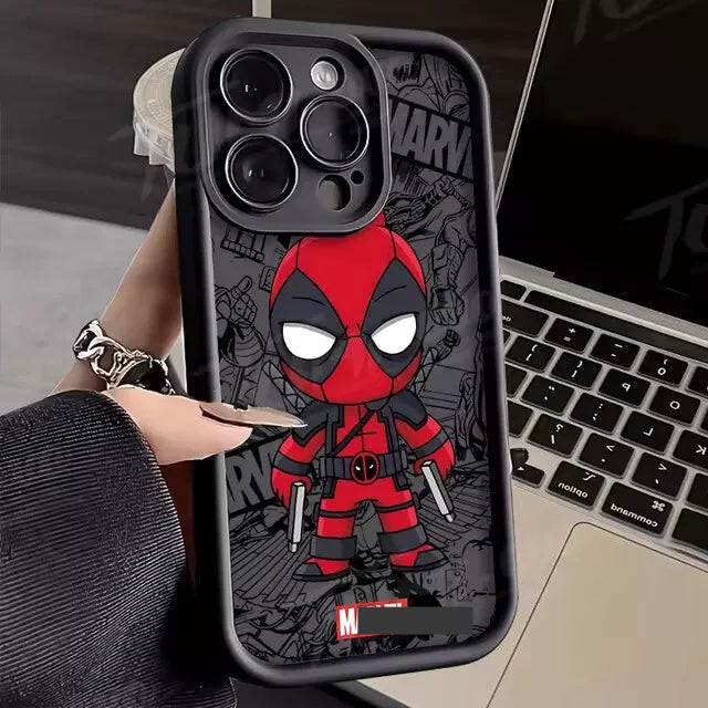 Superhero Redpool Cartoon Design Case for Apple Iphone image 0
