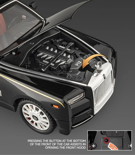 Rolls Royce Phantom Black & Silver Model Car 1:18 image 1