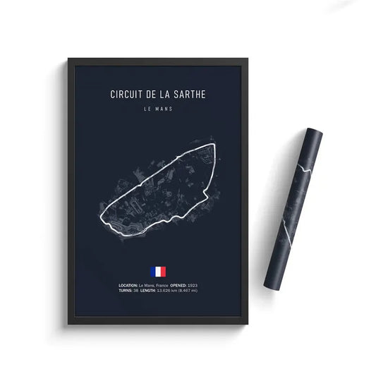 Circuit De La Sarthe F1 Track Circuit Wall Art Aesthetic Motorsport : No frame image 0