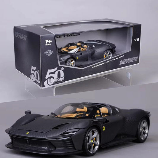 Bburago Ferrari Daytona SP3 1:18  50th Anniversary Carbon Series Model Car image 0
