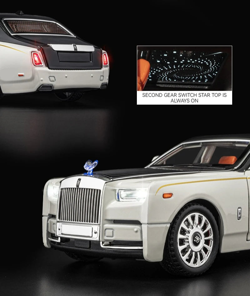 Rolls Royce Phantom Black Model Car 1:18 image 6