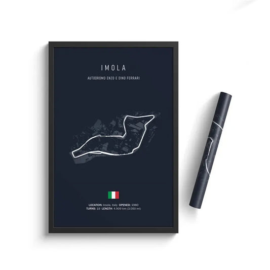 Imola F1 Track Circuit Wall Art Aesthetic Motorsport Race Poster : No frame image 0