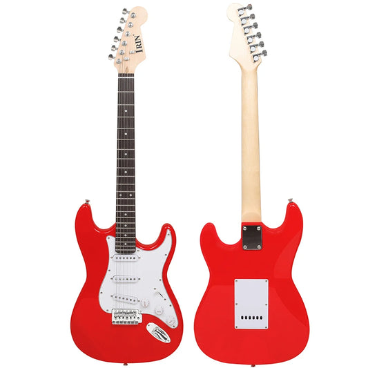 IRIN ST Red Electric Guitar 6 String 39 Inch 21 Frets Basswood Body image 0