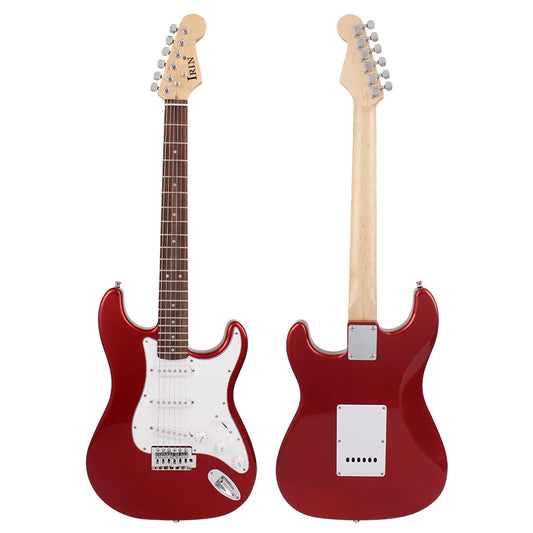 IRIN ST Metallic Red Electric Guitar 6 String 39 Inch 21 Frets Basswood Body image 0