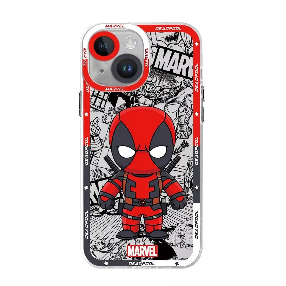 Superhero Redpool Cartoon Design Case for Apple Iphone image 0