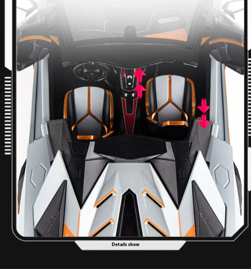 Lamborghini SVJ 63 Grey Hidden Edition 1:18 Model Car image 5