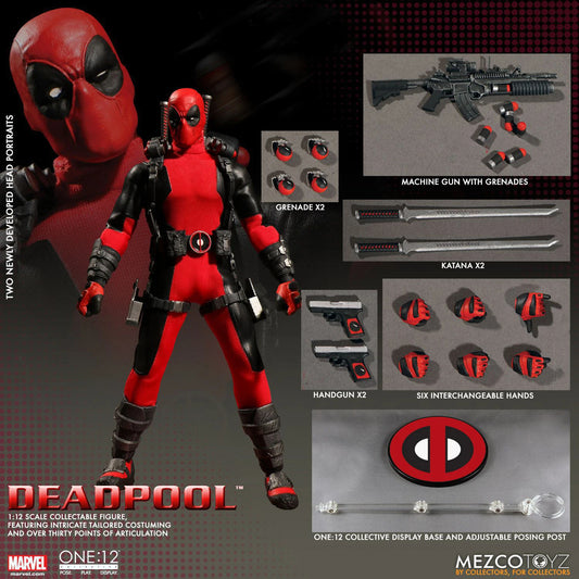 Deadpool Super Hero One:12 Action Figure 16cm Joint Movable image 0