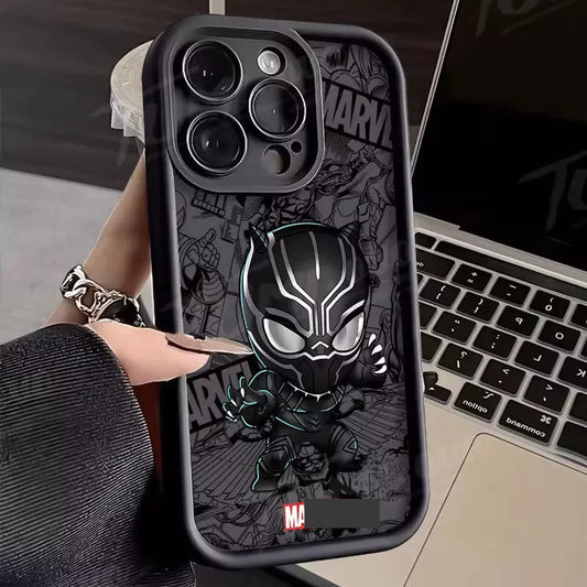 Superhero Panther Cartoon Design Case for Apple Iphone image 0