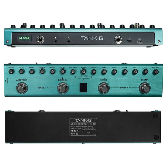 M-VAVE Tank-G Guitar Multi-Effects Pedal Rechargeable 36 Presets image 0