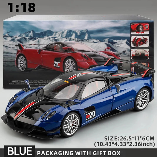 Pagani Huayra Candy Blue BC Roadster Model Car 1:18 image 0
