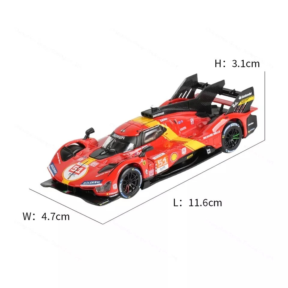 Bburago Ferrari 499P 24hr Le Mans 1:43 With Acrylic Case image 3