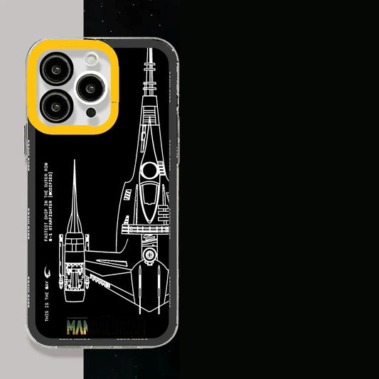 Stars Wars Manda Ship Illustration case for Apple Iphone image 0