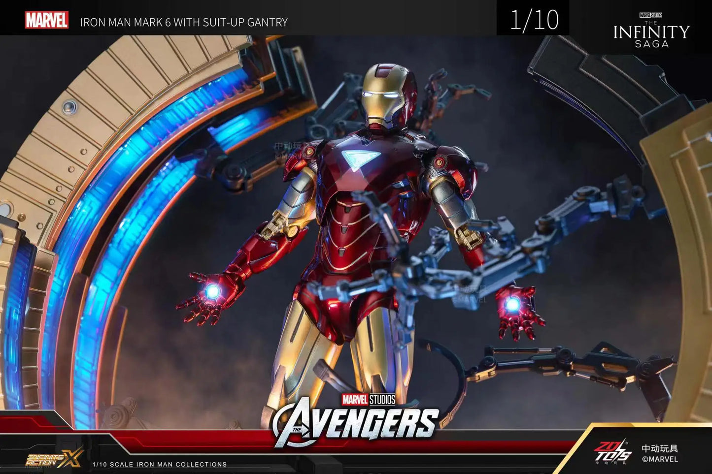 Iron Man MK6 Suit Up Gantry Action Figure ZD Toys image 7