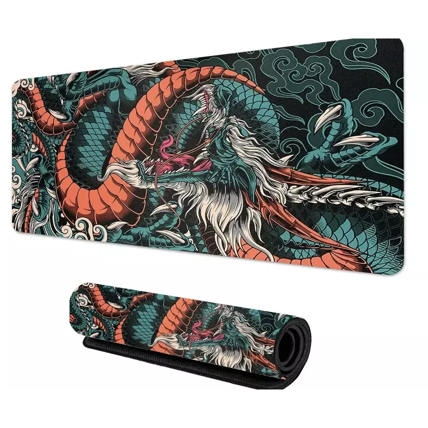 Japanese Dragon Design Gaming Desk Mat image 0