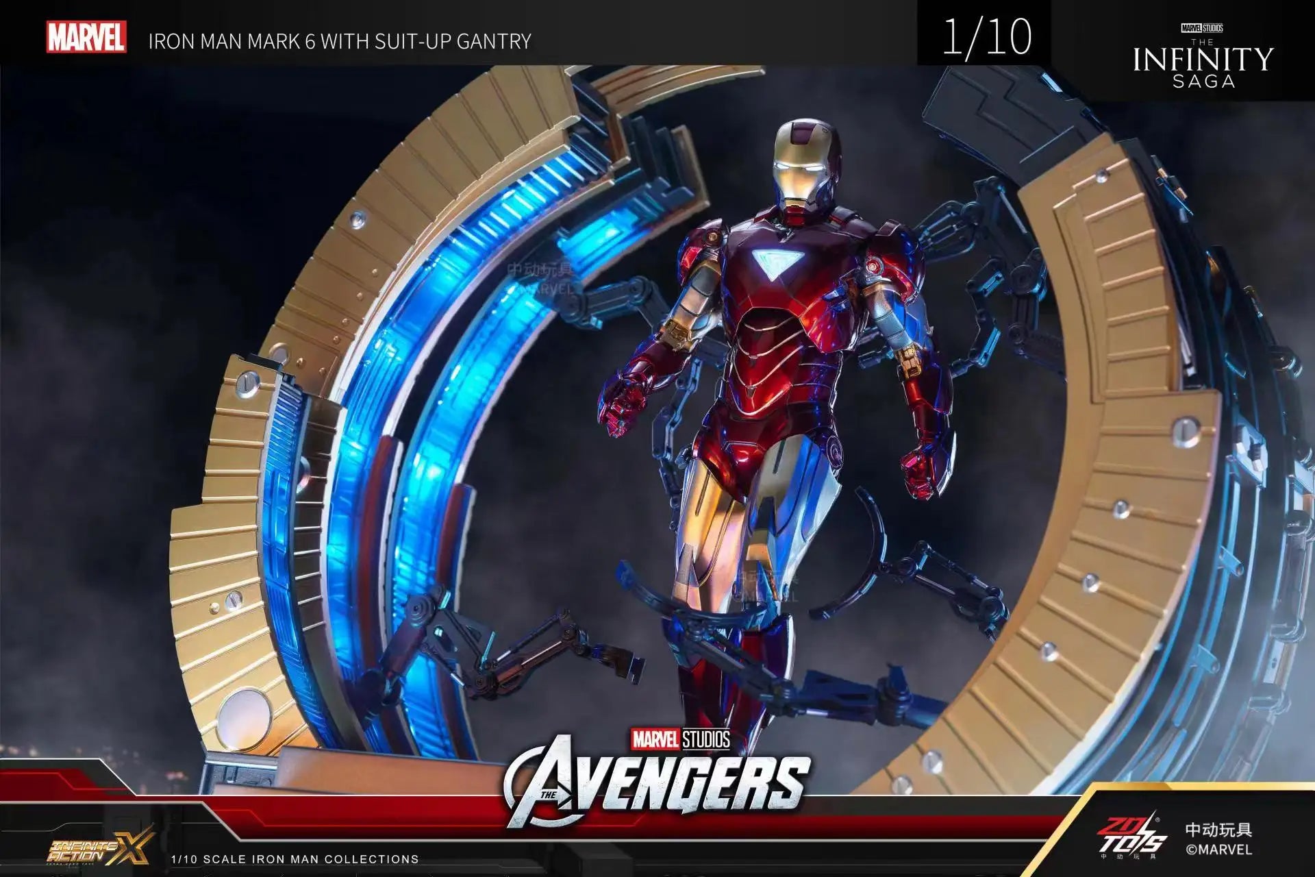Iron Man MK6 Suit Up Gantry Action Figure ZD Toys image 8