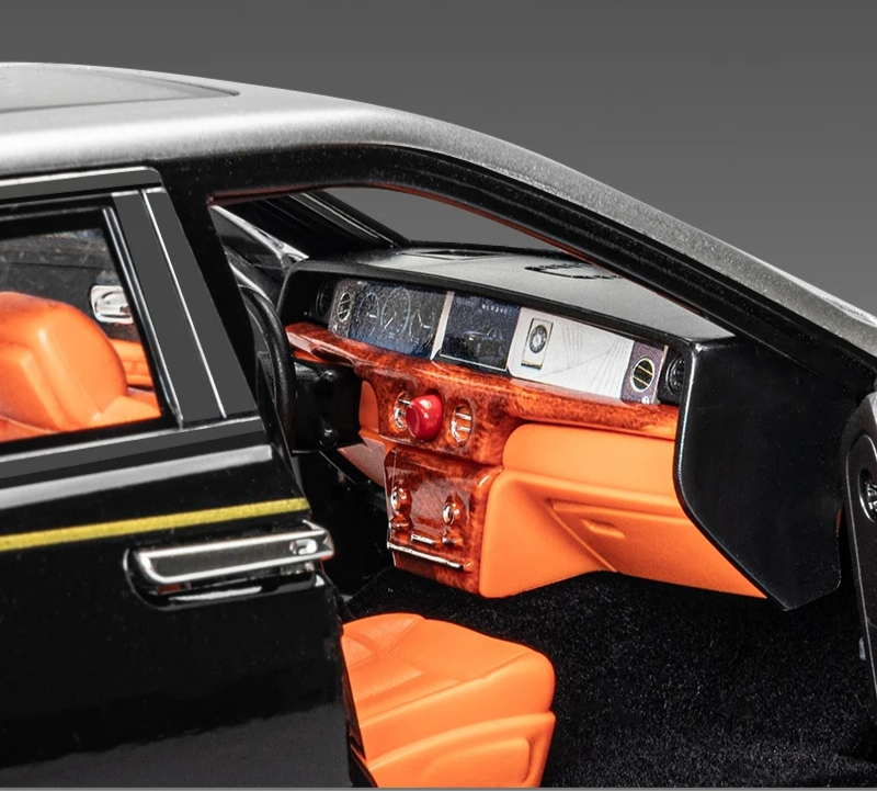 Rolls Royce Phantom Black & Silver Model Car 1:18 image 5