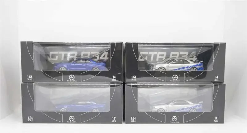 Nissan GTR R34 Time Micro Fast & Furious 1:64 Blue Model Car image 4