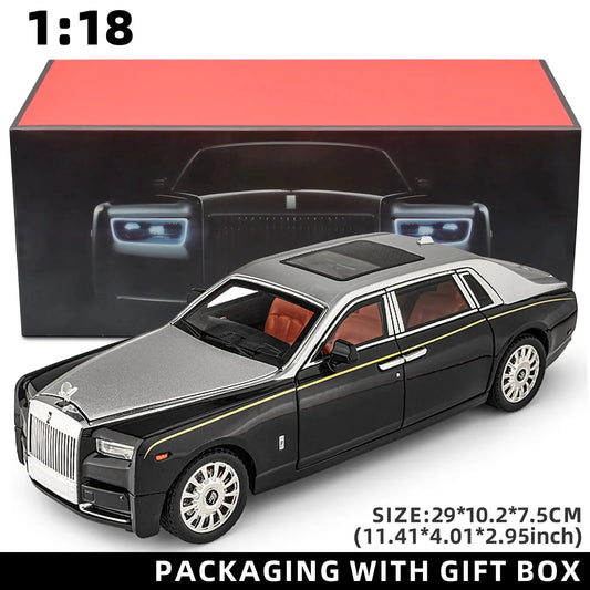 Rolls Royce Phantom Black & Silver Model Car 1:18 image 0