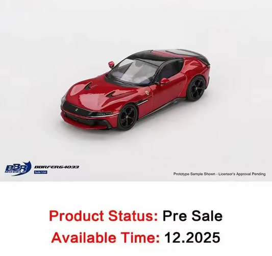 [Pre-order] BBR Model 1:64 Ferrari 12 Cilindri – Rosso Imola – Limited Edition
