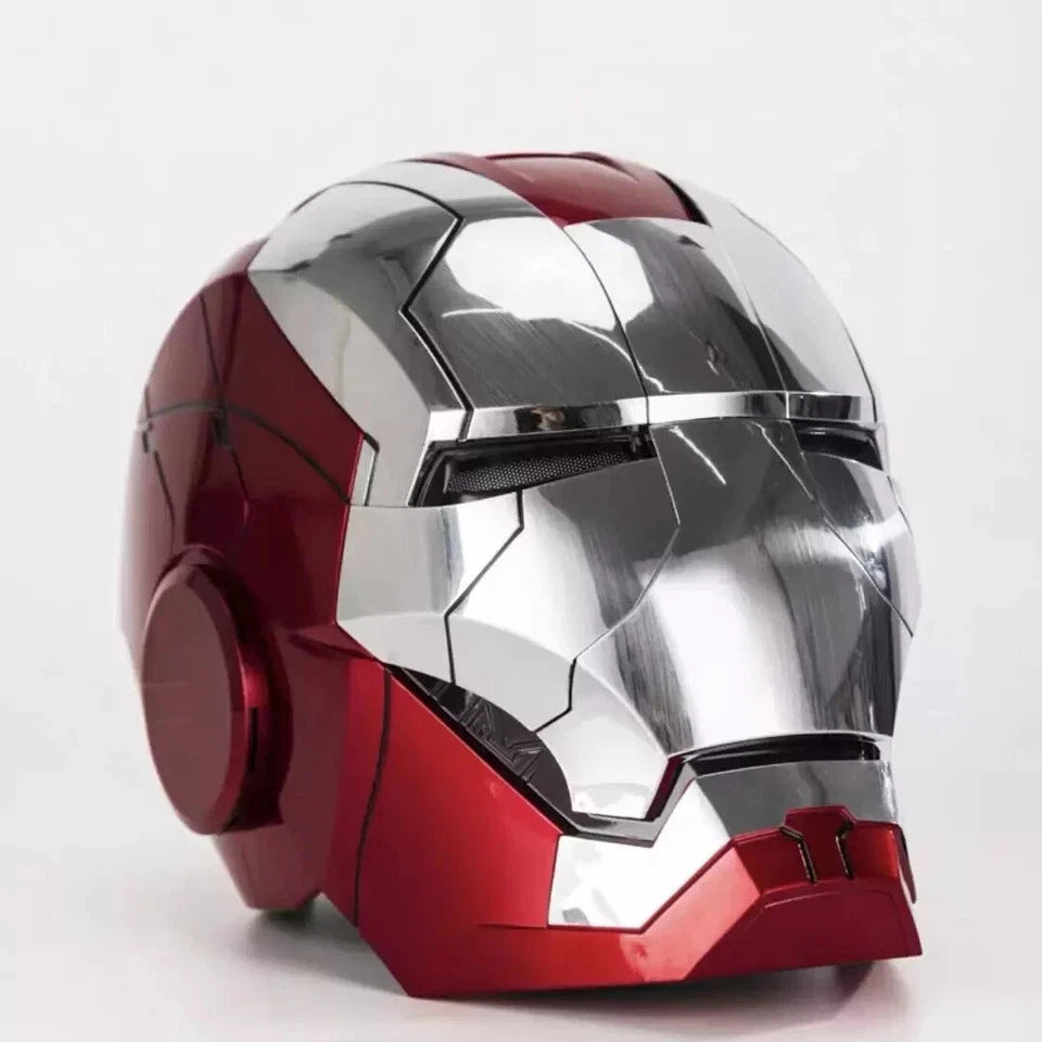 Iron Man MK5 Helmet Silver Edition with Voice Control | AutoKing