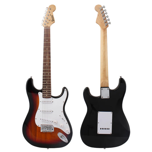 IRIN ST Sunset Black Electric Guitar 6 String 39 Inch 21 Frets Basswood Body image 0