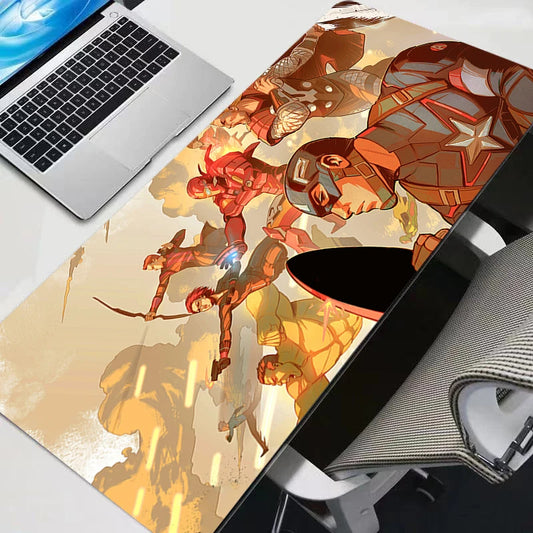 Superheroes Flying Fight Gaming Desk mat image 0