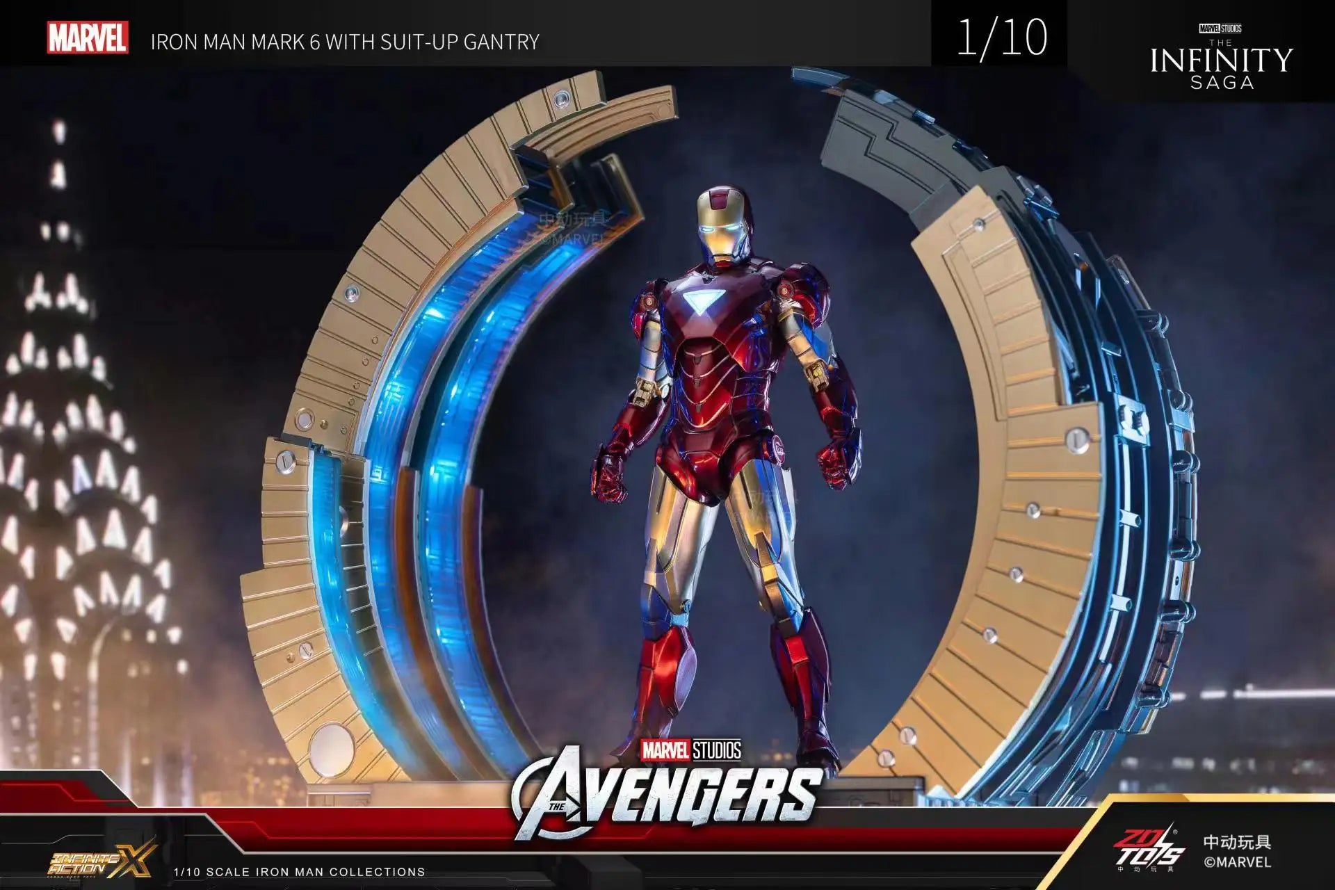 Iron Man MK6 Suit Up Gantry Action Figure ZD Toys image 4