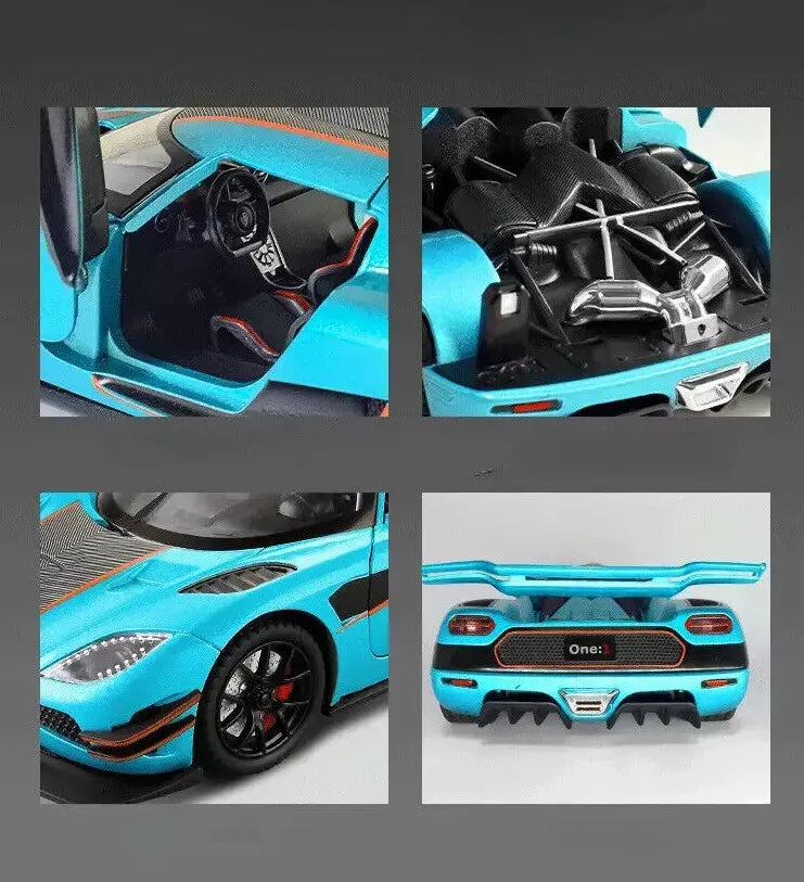 The Koenigsegg Silver  Agera ONE:1 model car 1:24 image 1