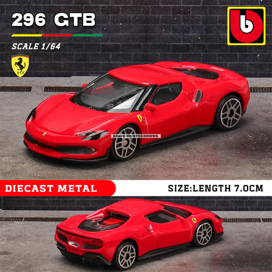 Bburago Ferrari 296 GTB Red 1:64 image 0