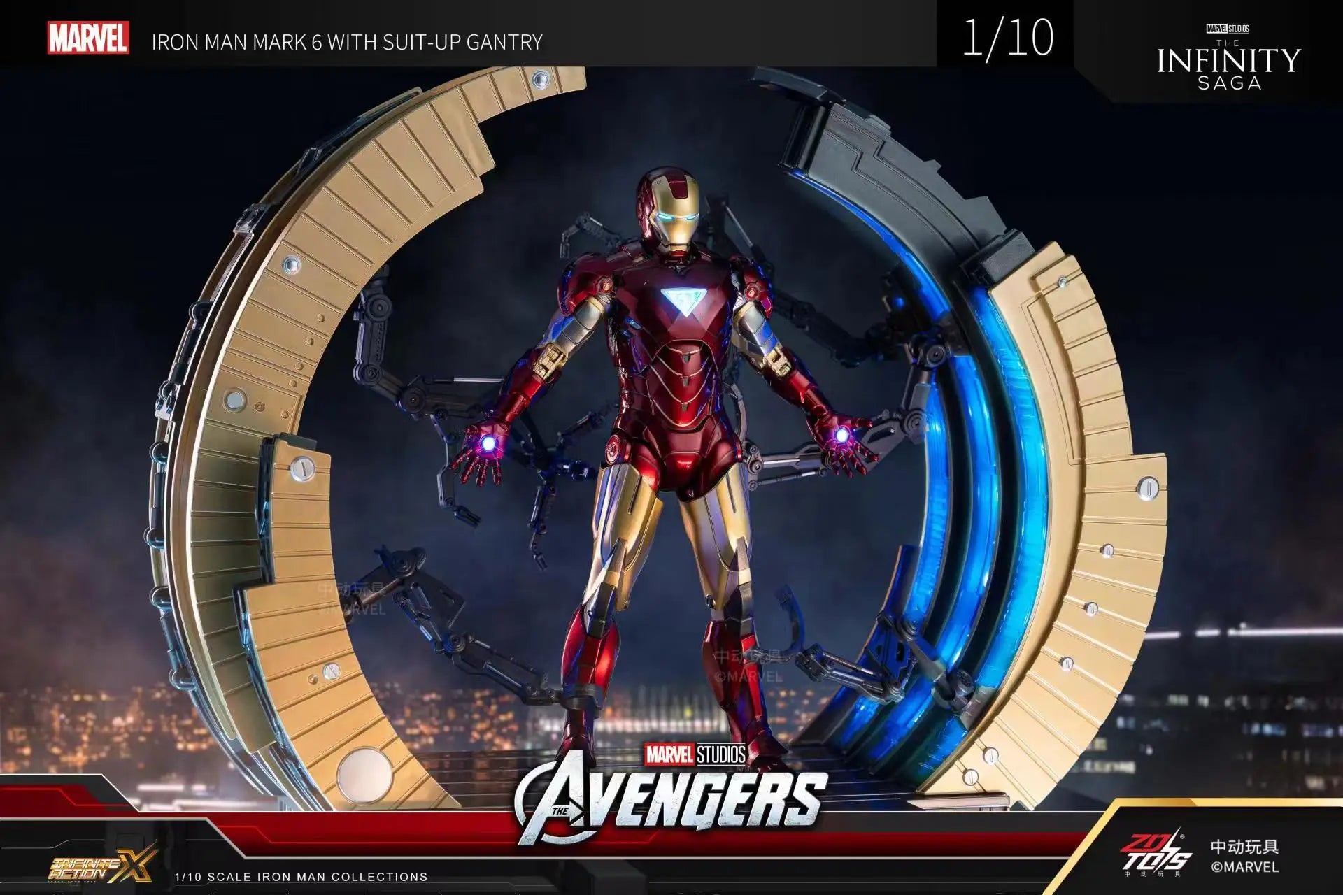 Iron Man MK6 Suit Up Gantry Action Figure ZD Toys image 6