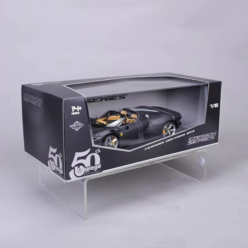 Bburago Ferrari Daytona SP3 1:18  50th Anniversary Carbon Series Model Car image 3